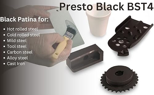 Miniatura 2 de Presto Black BST4 de Birchwood Technologies - Solución ennegrecedora con cepillo frío para aleaciones de hierro y acero, pátina tradicional de acero