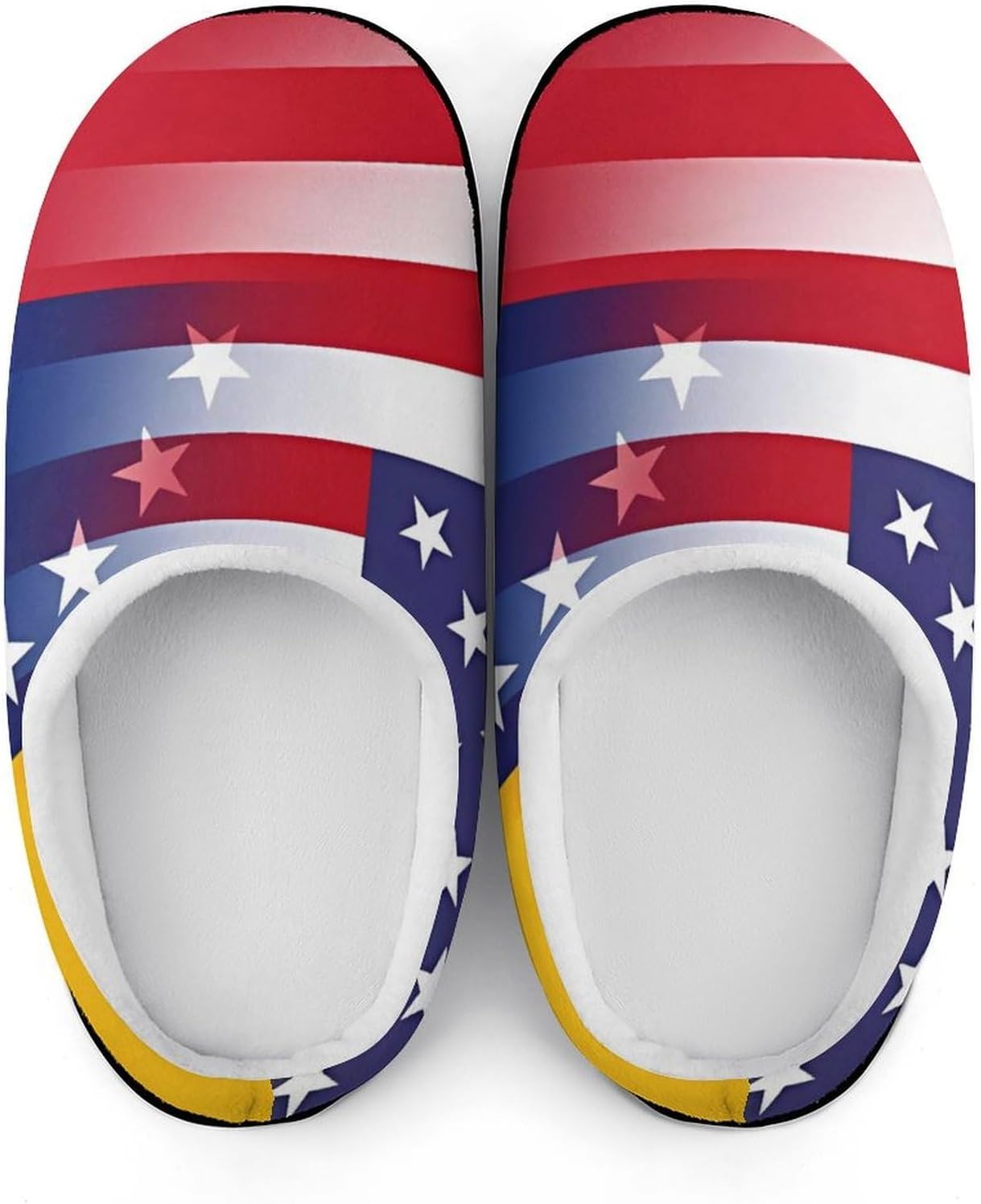 U.S. Venezuela Flag Women's Cotton Slippers Memory Foam Slip On House Shoes Washable for Indoor Outdoor