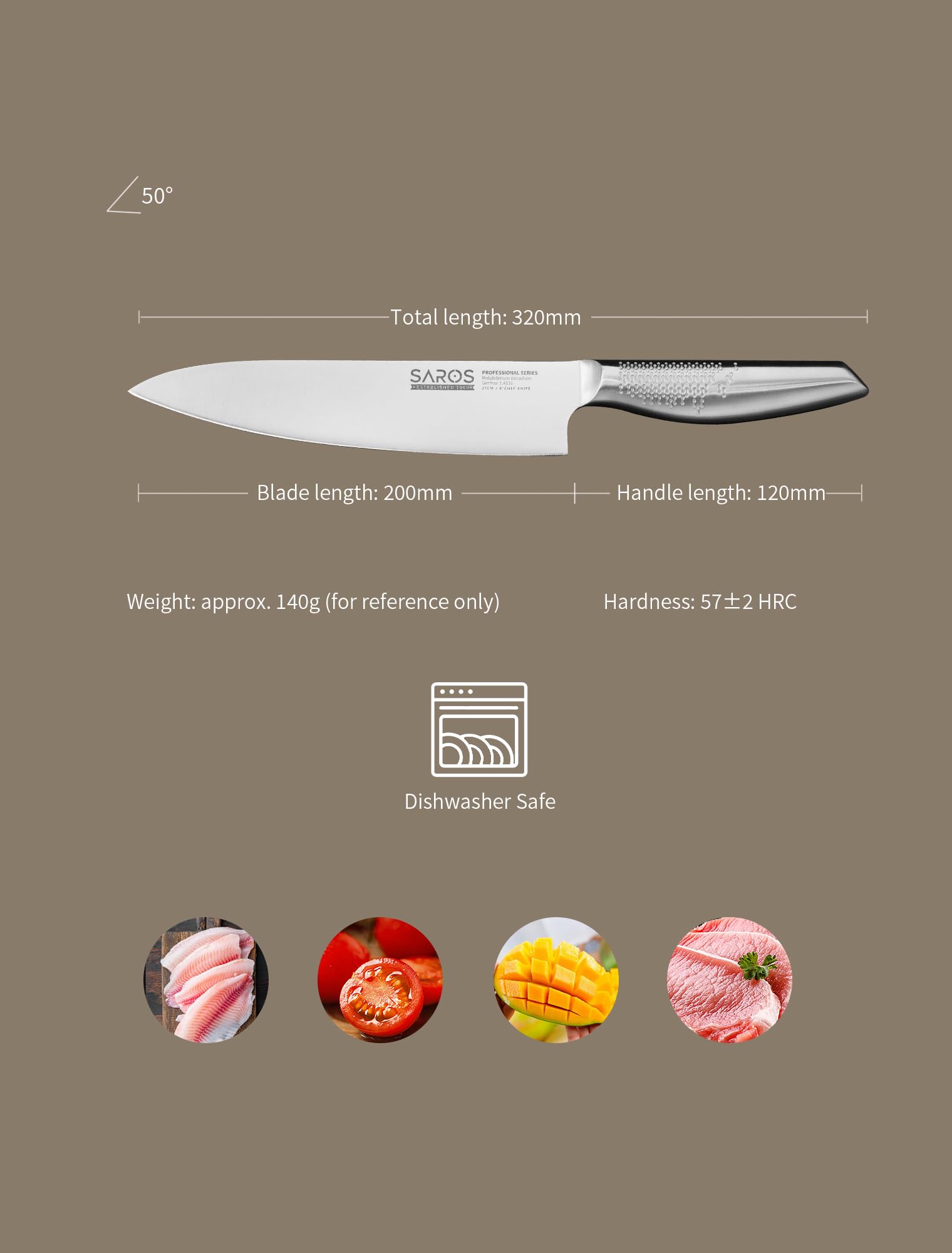 8 Inch Japanese Kitchen Knife – Professional Gyuto Chef Knife (Gift Box) — Amazon image 6