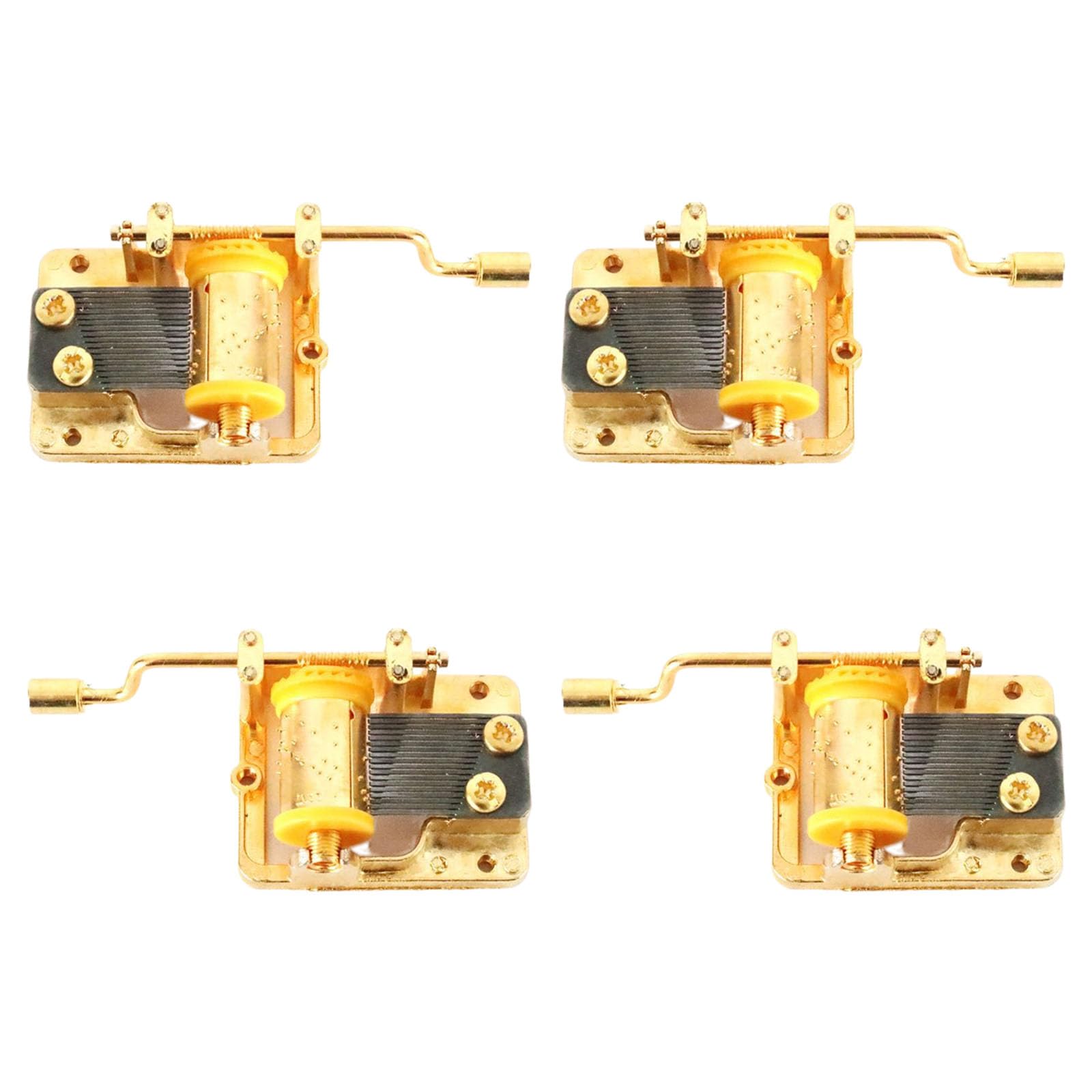 Buxuaaaa 4 Piece Hand Crank Music Box Replacement Musical Mechanism Craft Set with Song for Displaying and Enjoy Classical Songs Music Box Replacement