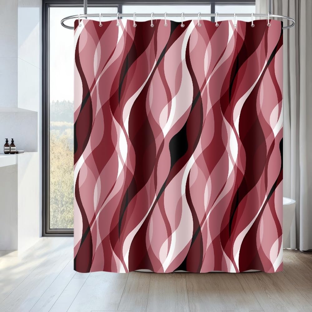 Uiiooazy Red Shower Curtain - Image 3