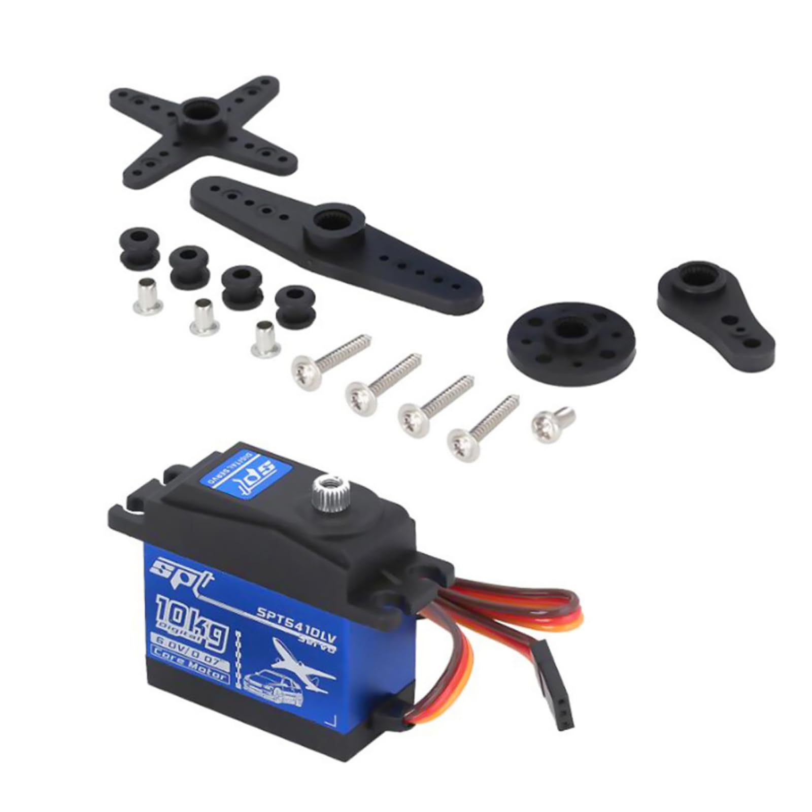 MOUDOAUER 10KG Digital Servo for High-Speed RC Car Aircraft Boat, Metal Gear Digital Servo Motor for 1/10 RC Drift RC Car Airplane