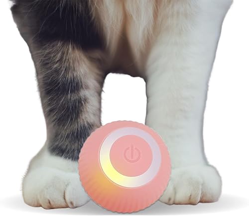 Miniatura 7 de Juguete de pelota para gatos, juguetes interactivos para gatos, bola móvil activada por movimiento automático, juego de ocultar y buscar para