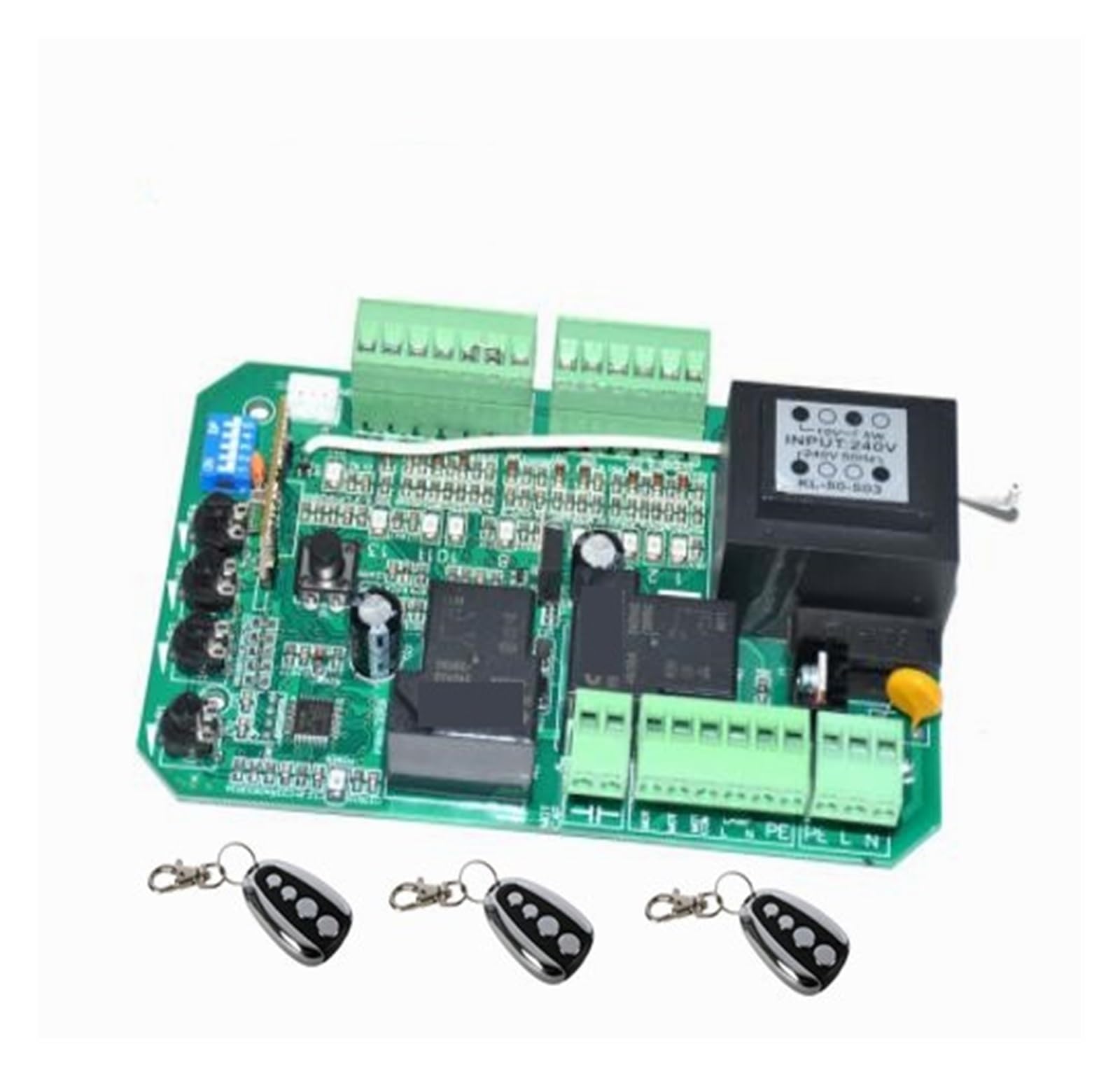 Elektrischer TüRöFfner, Schiebetor-Motoröffner, Motherboard-Karte, ersetzte Platine, 433,92 MHz, Rolling-Code-Fernbedienung(Kit 4)