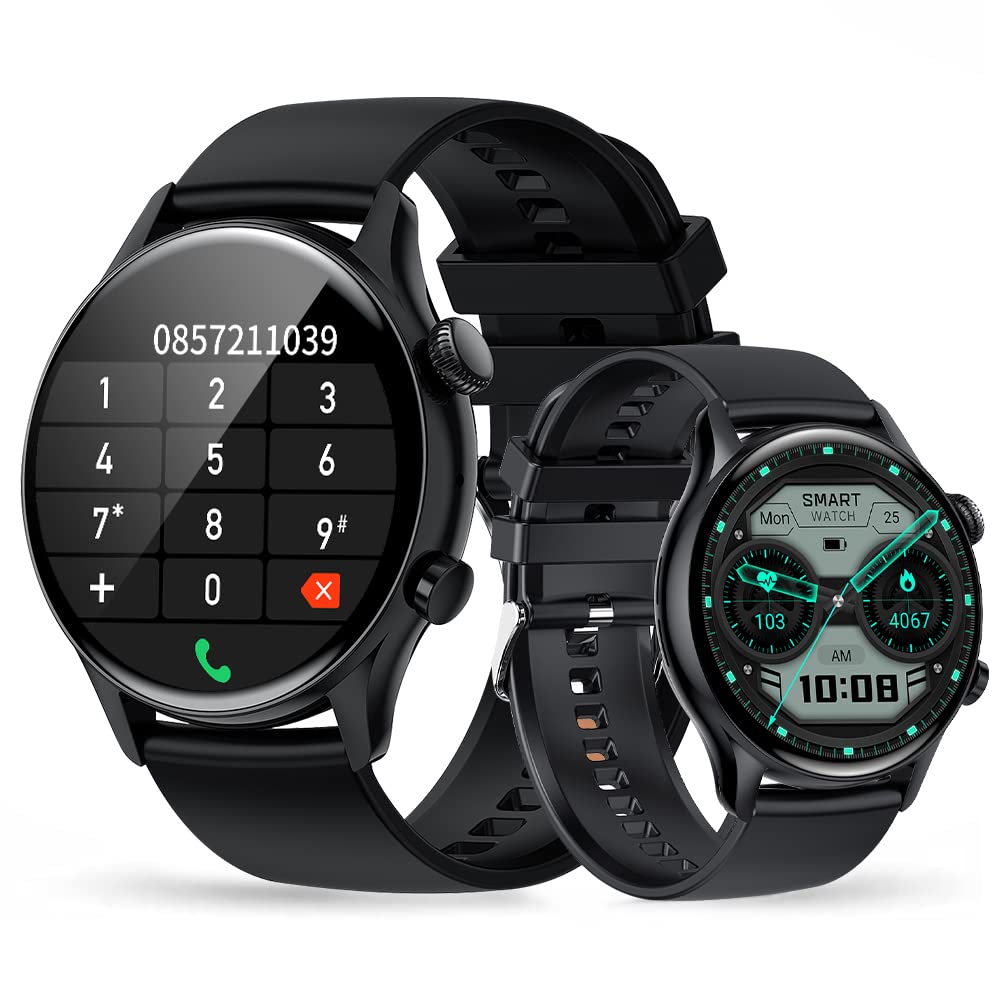 スマートウォッチ 1.36インチ Bluetooth5.2 IP68防水