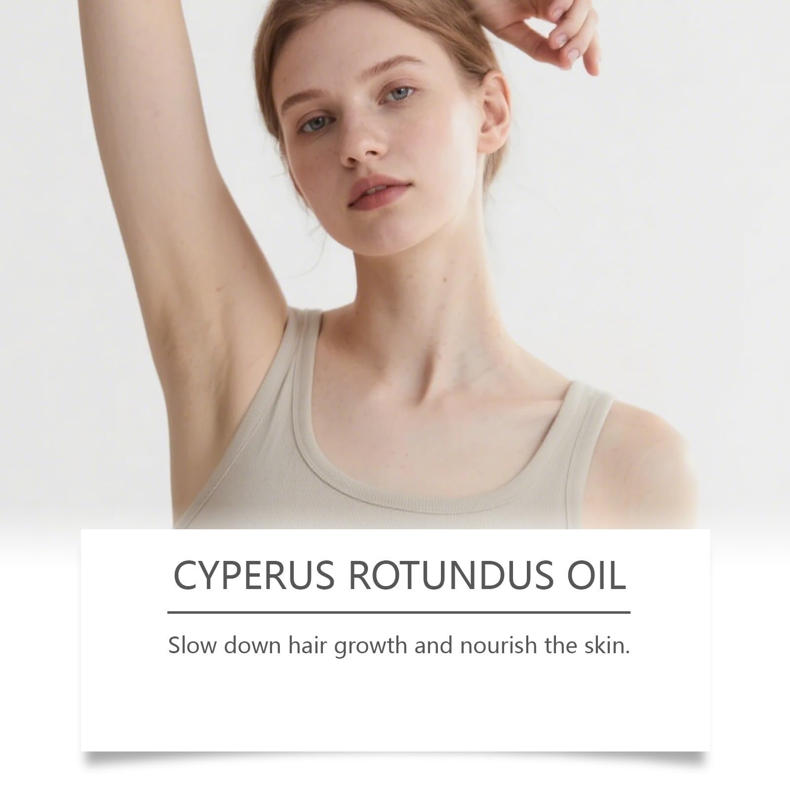 Cyperus Rotundus Oil, Anti-Nachwachsöl für Körper und Gesicht Frauen, Nachwachsöl, natürlich und weich, verkleinert die Poren, reduziert das Wachstum von Körperhaaren, Hemmung der Körperbehaarung