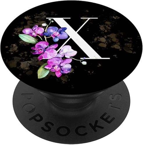 Orchids Plants Flower - Soporte para teléfonos y tabletas, diseño de letra X, color negro, Negro