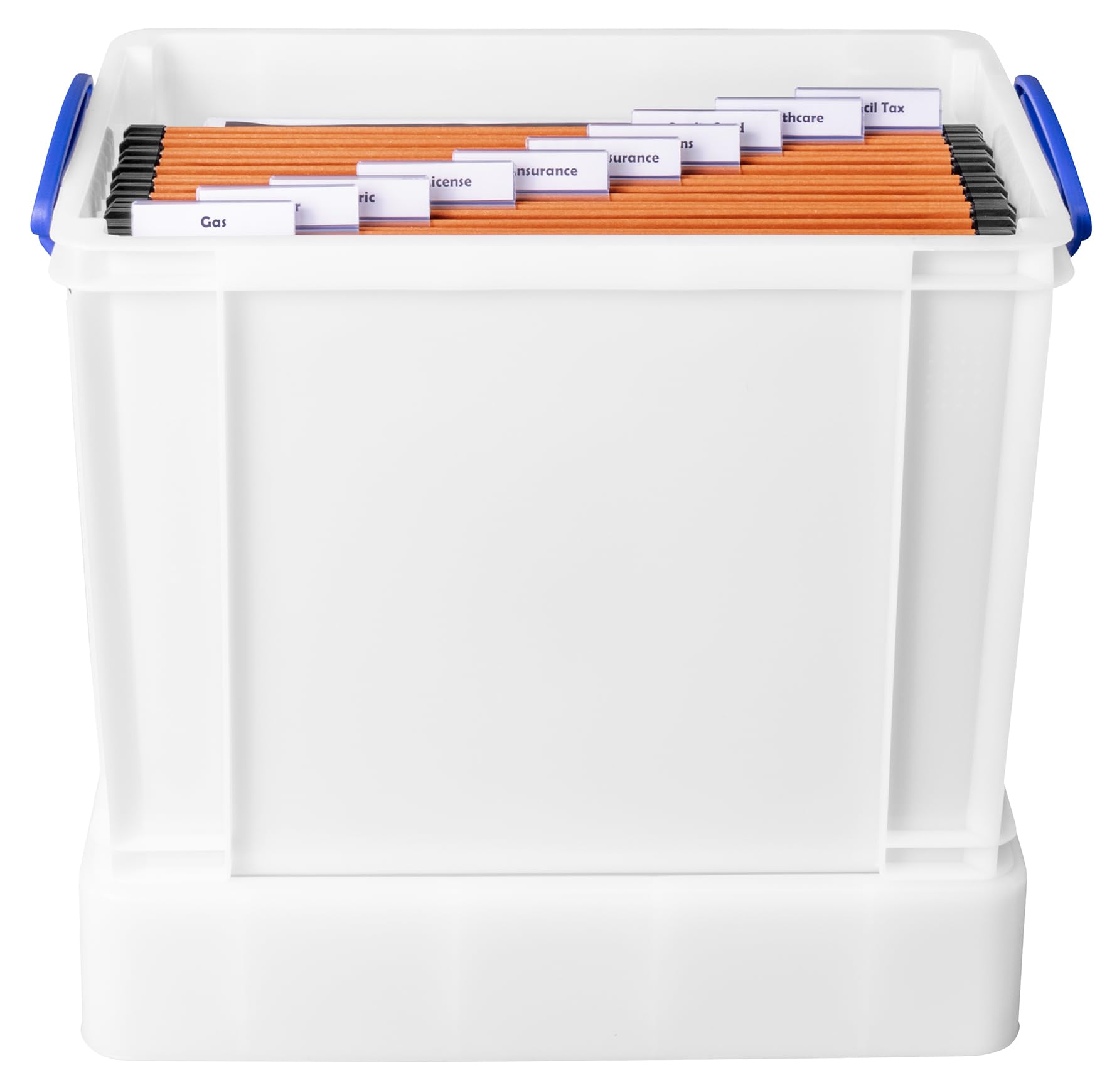 Naprawdę przydatne plastikowe pudełko do przechowywania, 19 l, białe, mocne, z pokrywką XL (opakowanie 4 szt.)