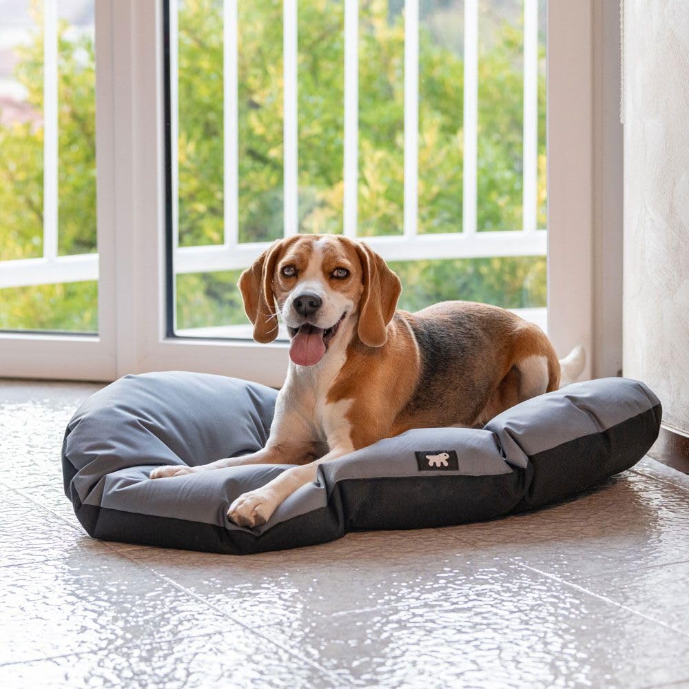Ferplast Medium Dog Bed Scratch Resistant Dog Mattress Waterproof Cushion Washable Pet Mat 65 x 42 x 3 cm.Grey - Image 3