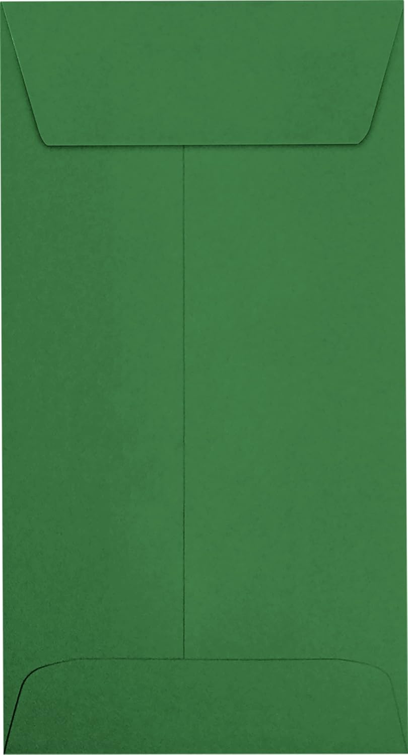 LUXPaper #7 Coin Envelopes | Peel & Press | 3 1/2 x 6 1/2 | Holiday Green | 80lb. Text | 50 Qty
