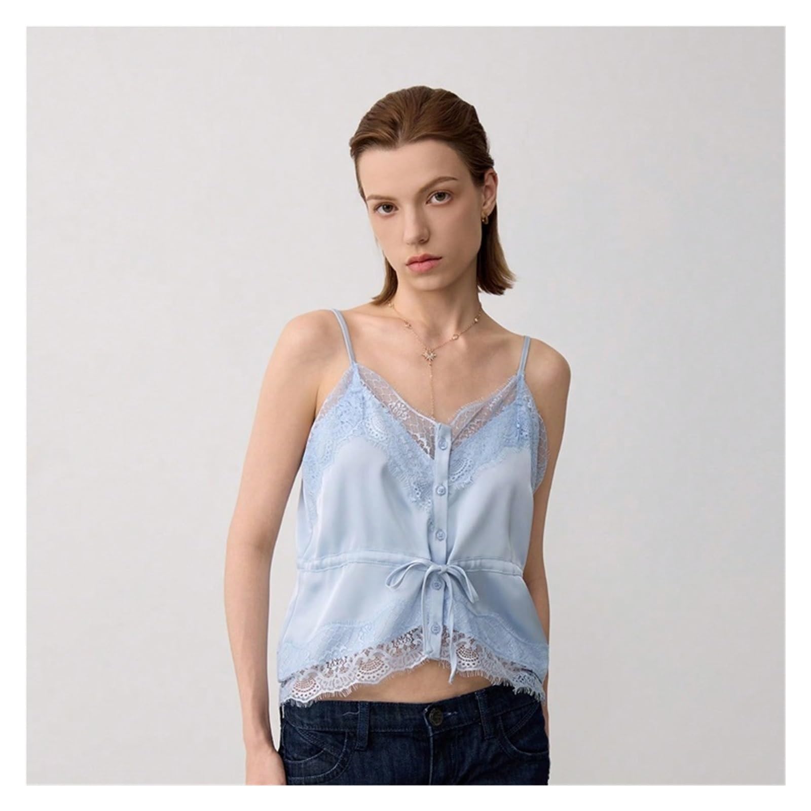 Top da Donna in Raso e Pizzo Cintura in Pizzo da Donna
