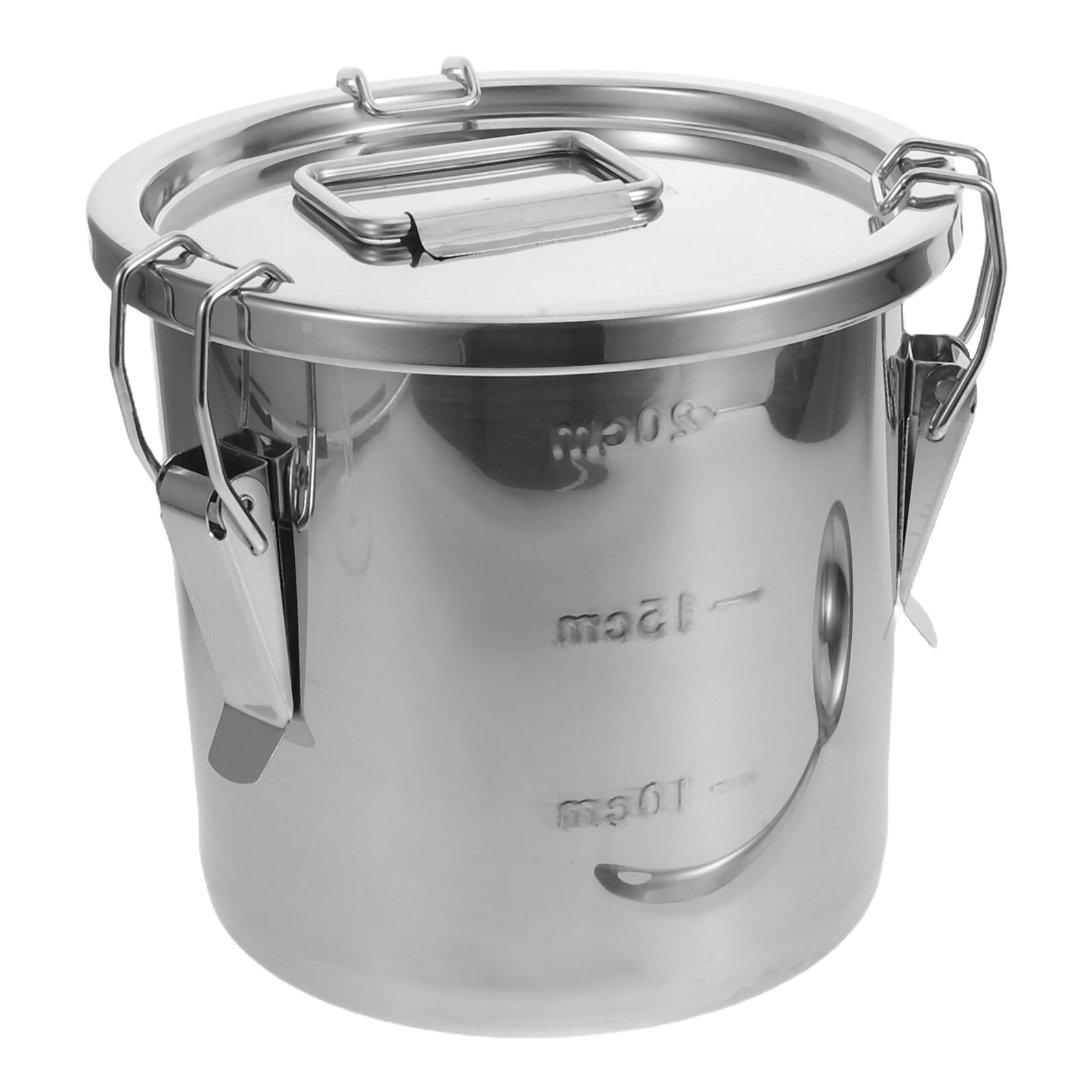 Veemoon Luftdichter Edelstahlbehälter 6 L mit Deckel und Griff Metall Aufbewahrungseimer für Reis Mehl und Trockenwaren Küchen Vorratsdose
