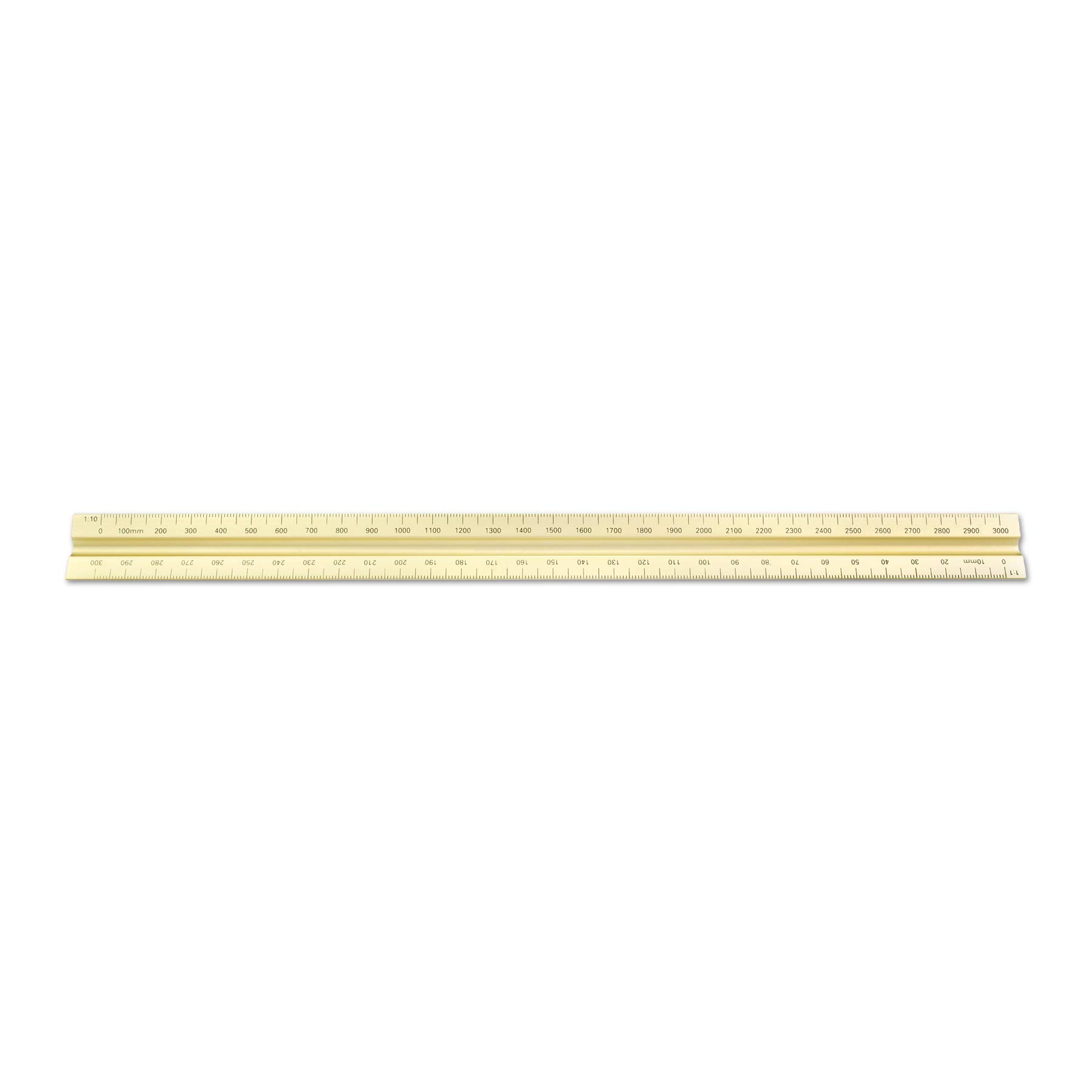 Alumicolor Aluminum Engineer - Escala métrica sólida para dibujo, 30 cm, color dorado