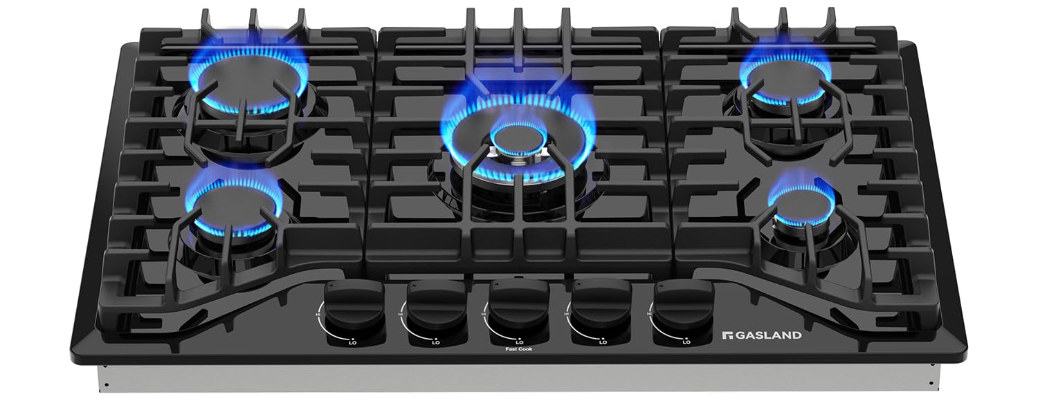 GASLAND 30 Inch Gas Cooktop Black