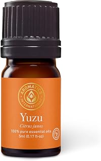 Aromatics International Premium Organic Yuzu Essential Oil 5ml | 100% Pure Essential Oil for Diffusion & Aromatherapy