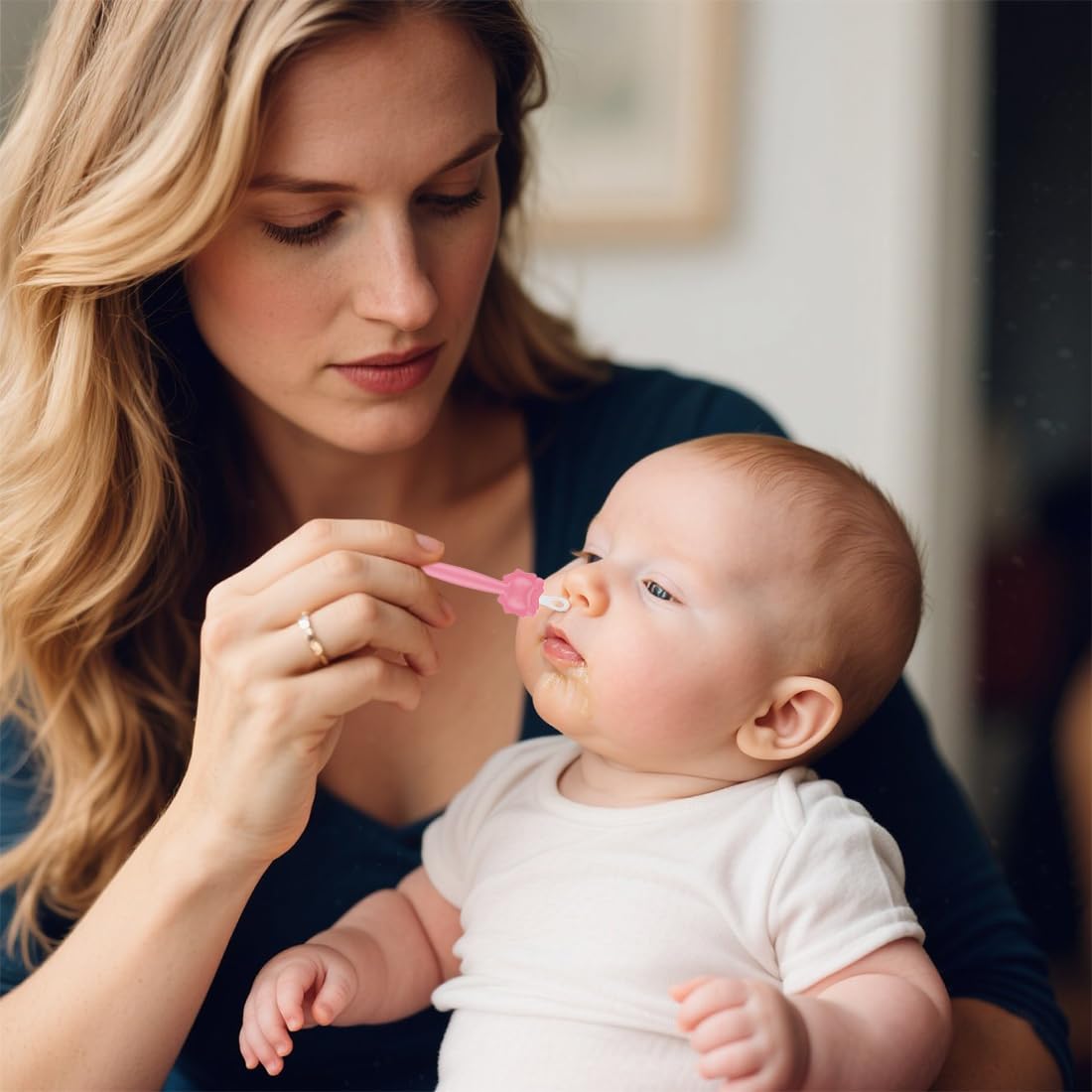 Baby Nose Ear Cleaner, 2 pezzi Nasenreiniger Baby, Pulizia orecchie, Igienico, Adatto per Casa e Viaggi, Uso Sicuro per la Cura del Neonato, del Neonato per Bambini Prodotti, rosa/viola