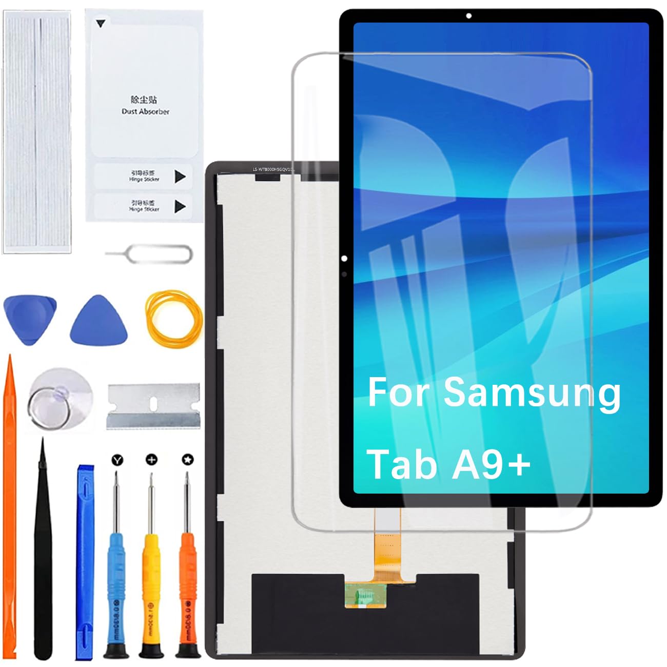 Pantalla LCD de repuesto para Samsung Galaxy Tab A9+ A9 Plus X210 X215 X216 (negro, 11 pulgadas)