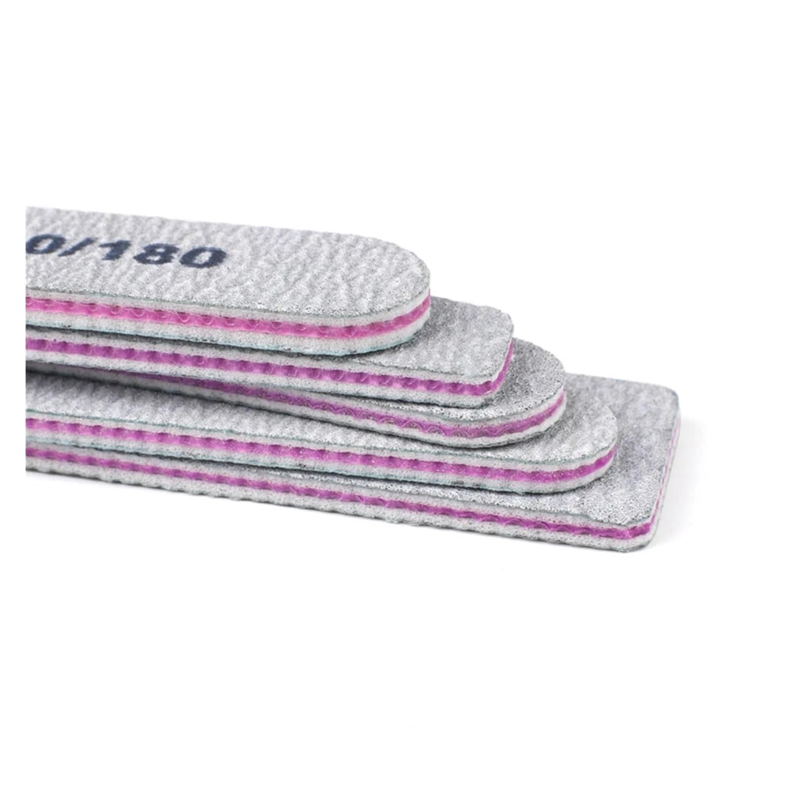 50 pezzi/lotto lime for unghie in carta vetrata grigia 100/180 blocco buffer a doppia faccia lucidatore pedicure manicure lime for unghie nail art accessori for unghie(05)
