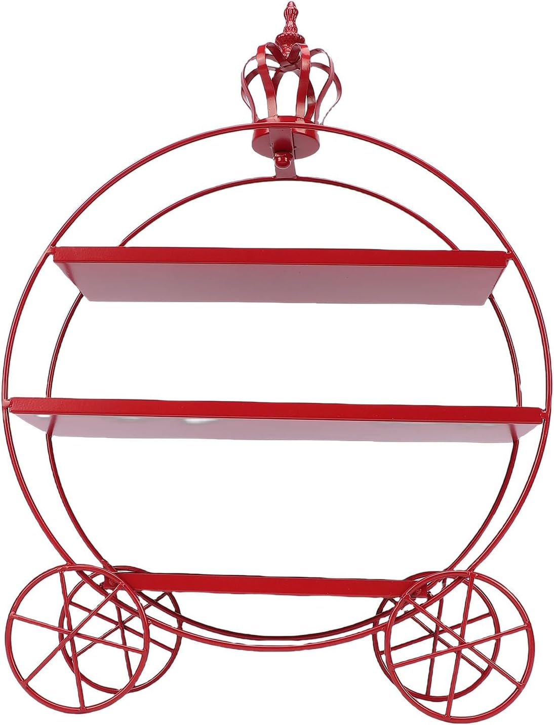 3 Tier Treat Stand, Large Cupcake Tower Stand with Rounded Edges for Dessert Table, Donut Holder, Fruit Display, for Tea Party, Wedding, Birthday, Easy to (Red)