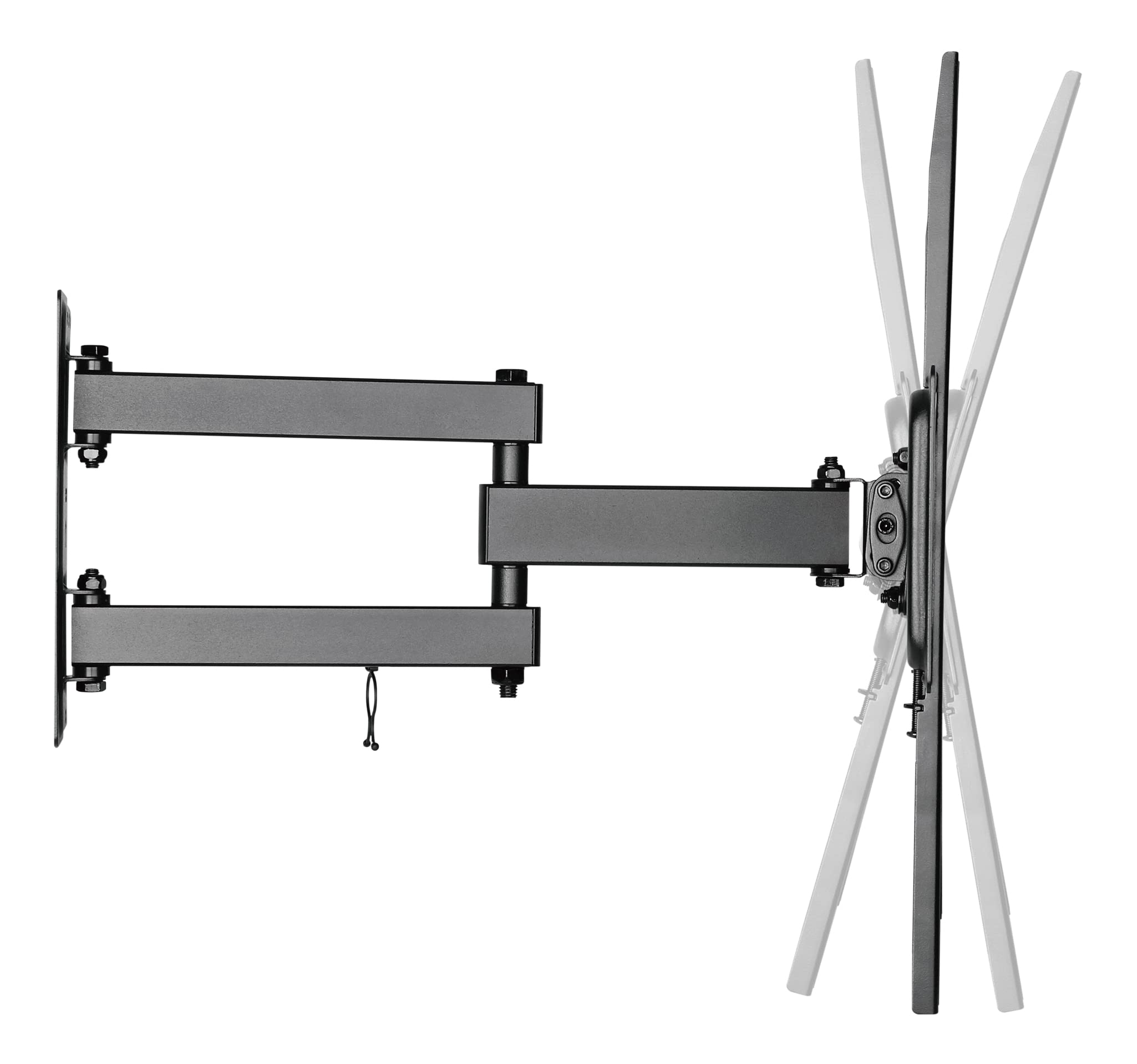 Deltaco ARM-1200 - Support Mural Rotatif avec Niveau à Bulle, Convient pour écran de 32 à 55 Pouces - Noir