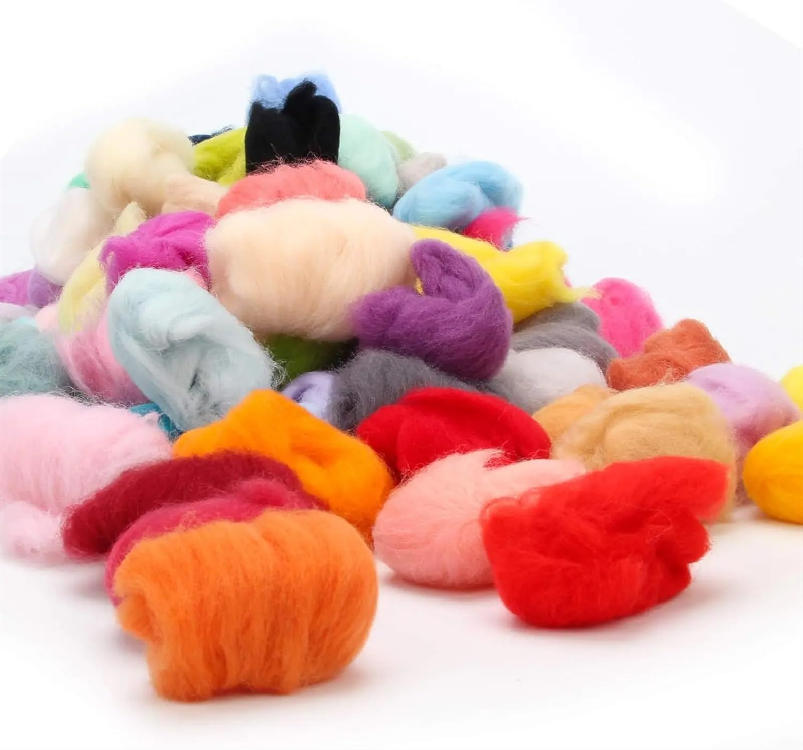 Faserwolle Garn Roving for Nadelfilzen Handspinnen Farben DIY Bastelmaterialien für DIY-Basteleien