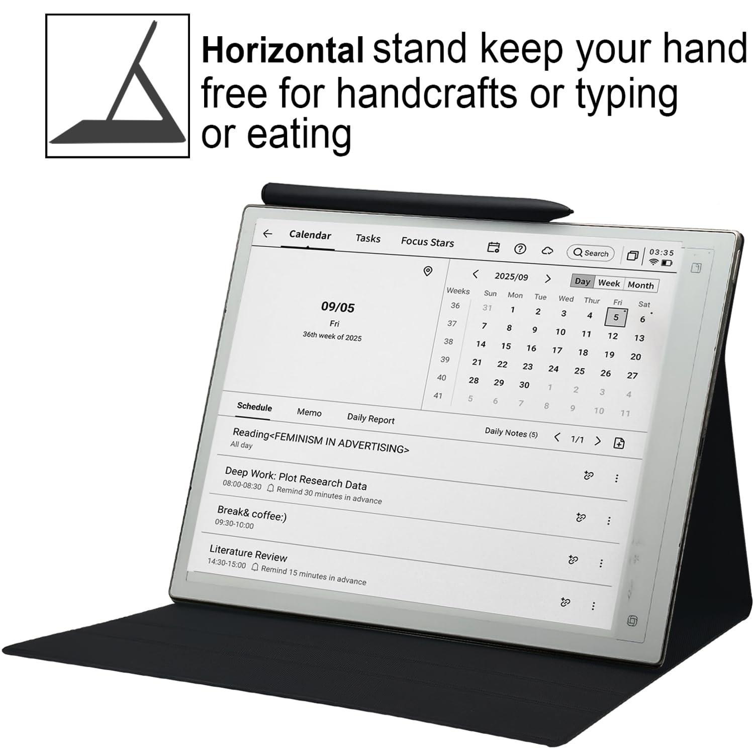 Custodia a libro con supporto magnetico per tablet iFLYTEK AINOTE 2, 10,7" E-Ink (2025), ultra sottile, leggera, in pelle PU, con fibbia magnetica e funzione sleep/wake automatica (marrone