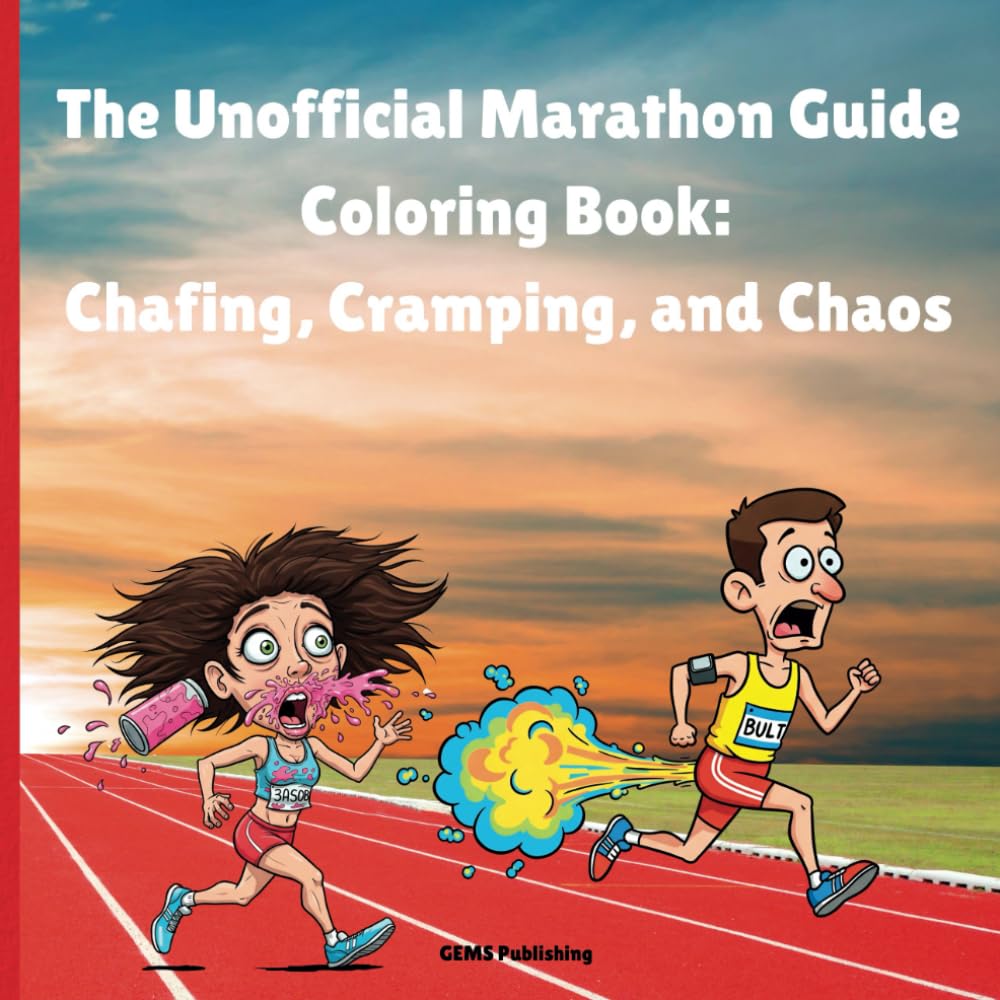 The Unofficial Marathon Runner's Coloring Book: Chafing, Cramps, and Chaos: Humorous, Motivating, and Relaxing