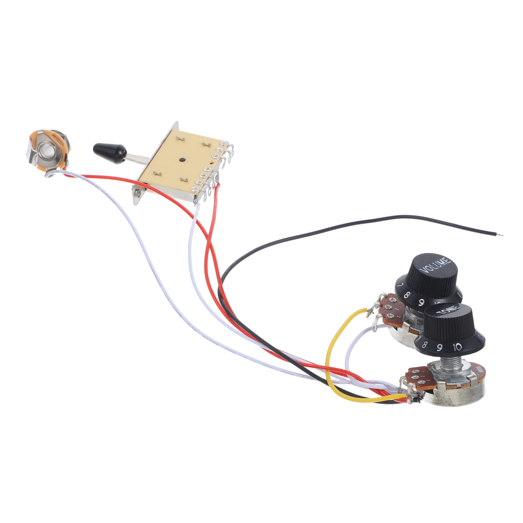 ifundom 4sätze Guitar Wiring Mit Und Potentiometern Einfacher Einbau Für Elektrische Gitarren Schalter Und Knöpfen Ersatzteil Für Musiker Und -enthusiasten