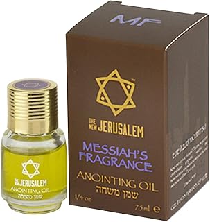 Messiahs Fragrance Anointing Oil from Israel, Holy Spiritual Oils Bottles from Jerusalem Blessed, Handmade with Natural Ingredients and Blessed for Wedding Ceremony, Religious Use, 0.25 Fl Oz