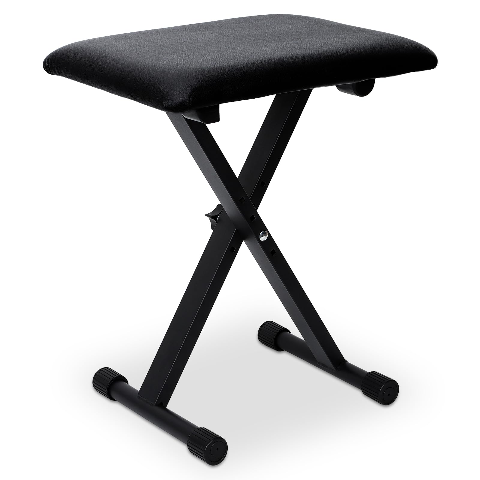 Banco de piano, banco de teclado, estilo X, acolchado, ajustable, portátil, plegable, impermeable y antideslizante