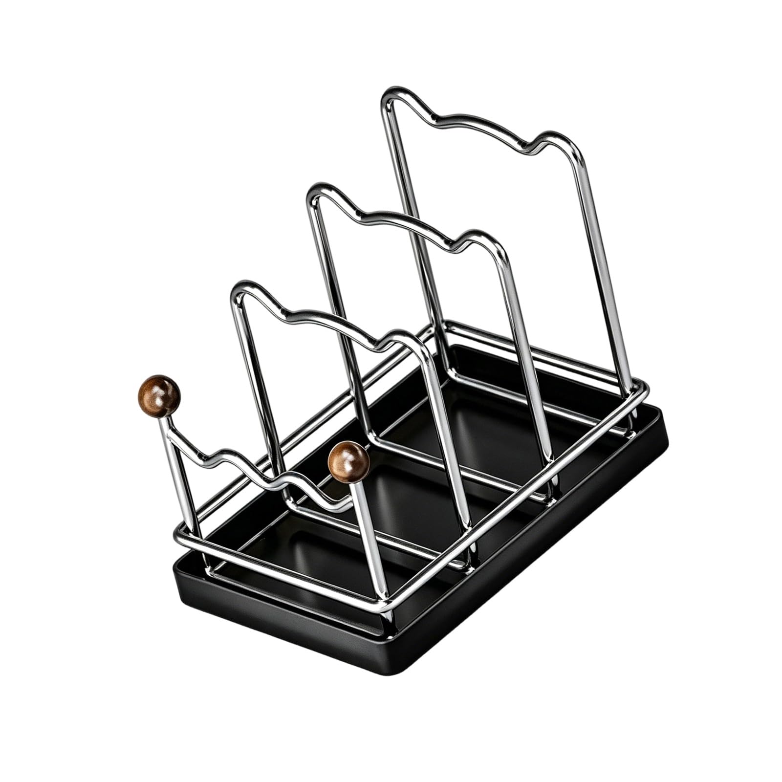 Zxfdsfdbnm Kitchen Counter Organizers for Pots Lids and Cutting Boards with Double Beads Grip Stainless Steel Materials and Drips Tray for Easy Clean Kitchen Container Lid Planner