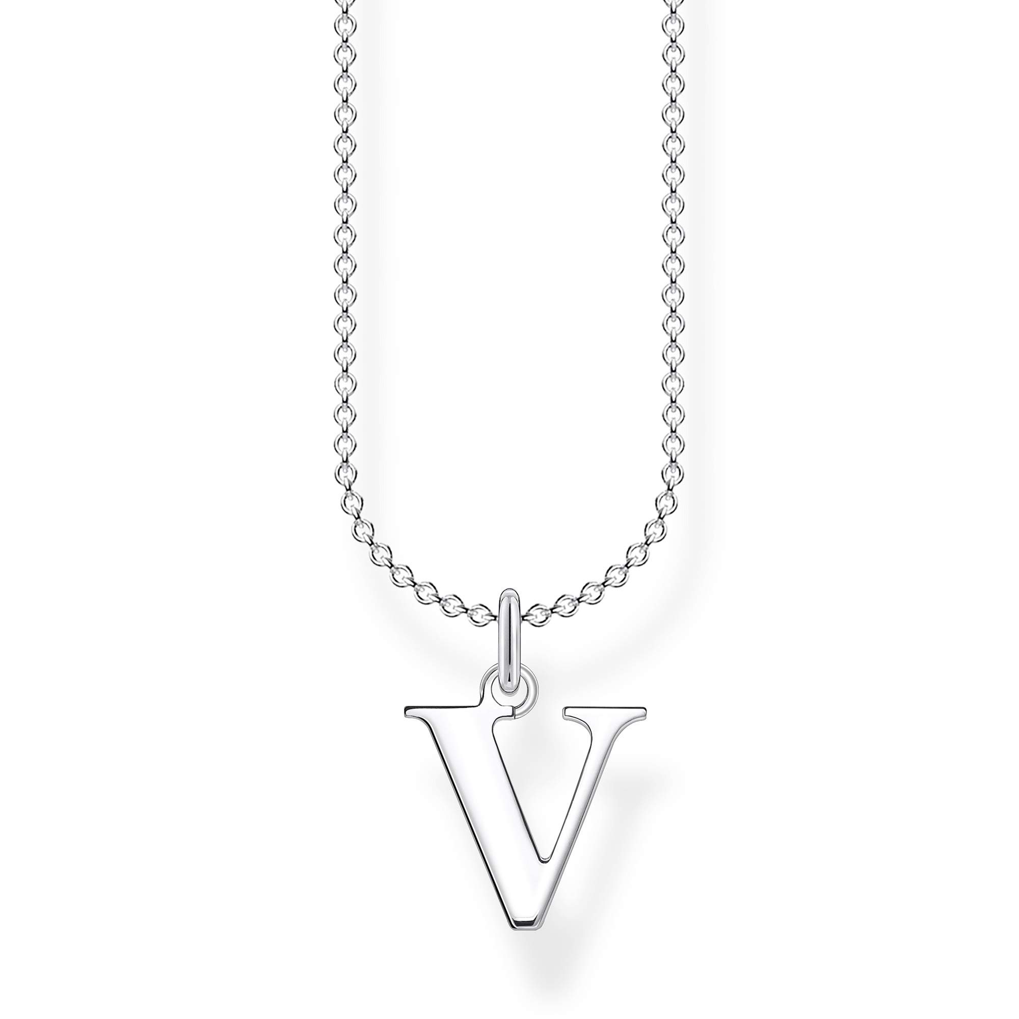Thomas Sabo Charm Club Charming Women's Silver Letter V Necklace Ke2031-001-21-L45v