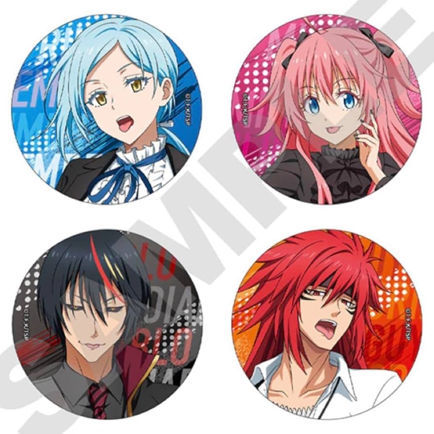 Amazon.co.jp: 4点 転すら 礼服ドレスアップ 缶バッジ リムル