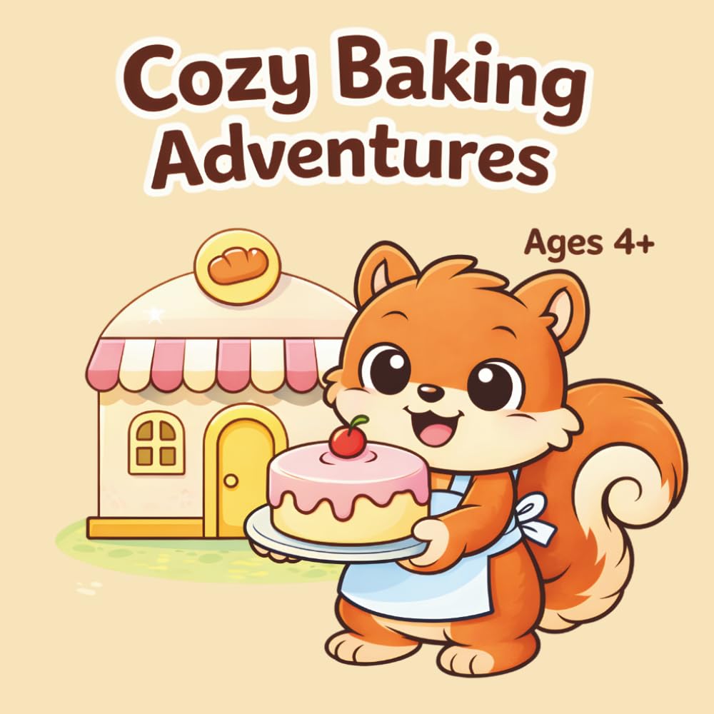 Cozy Baking Adventures: A Cute and Easy Coloring Book for Kids Ages 4+