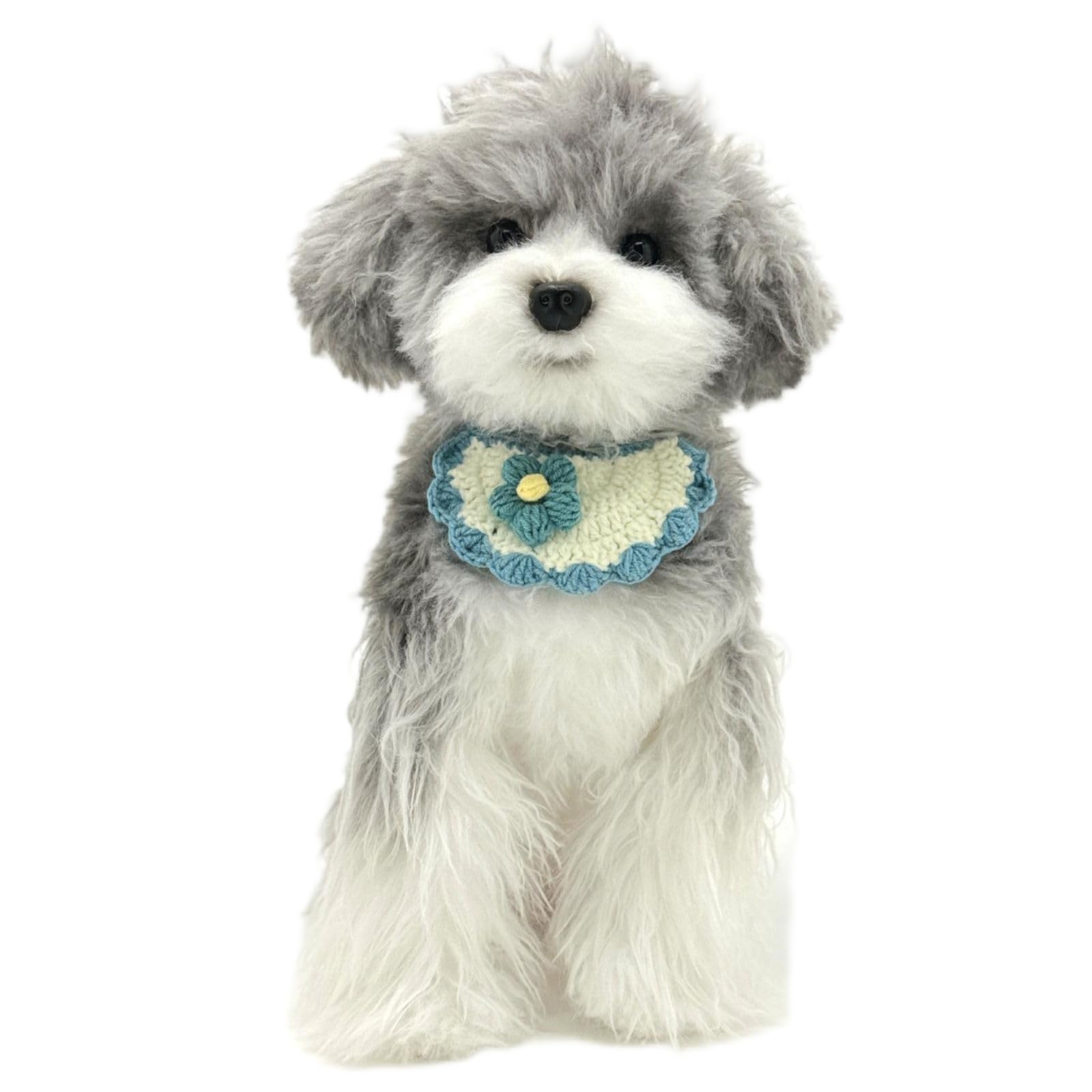 MITOCAPY Dog Bandanas,Handmade Cute Dog Costume,Funny Blue Flower Cat Outfit,Adjustable Cat Costume for Small Dogs,Birthday,Daily,Outgoing,Photo Prop