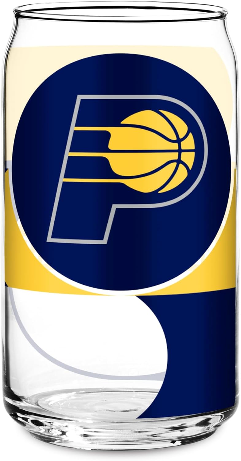 Rico Industries NBA Basketball Standard 16-oz Can Shaped Glass