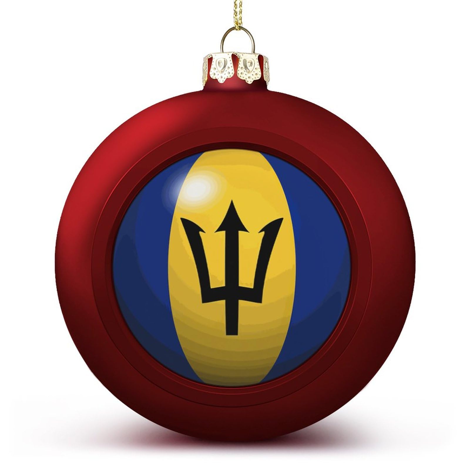 Barbados Xmas Ball Ornament - Barbados Flag Ball Ornaments Nations Flag Hanging Ornaments Keepsake Souvenir for Christmas Tree Decoration Seasonal Holiday Party Supplies