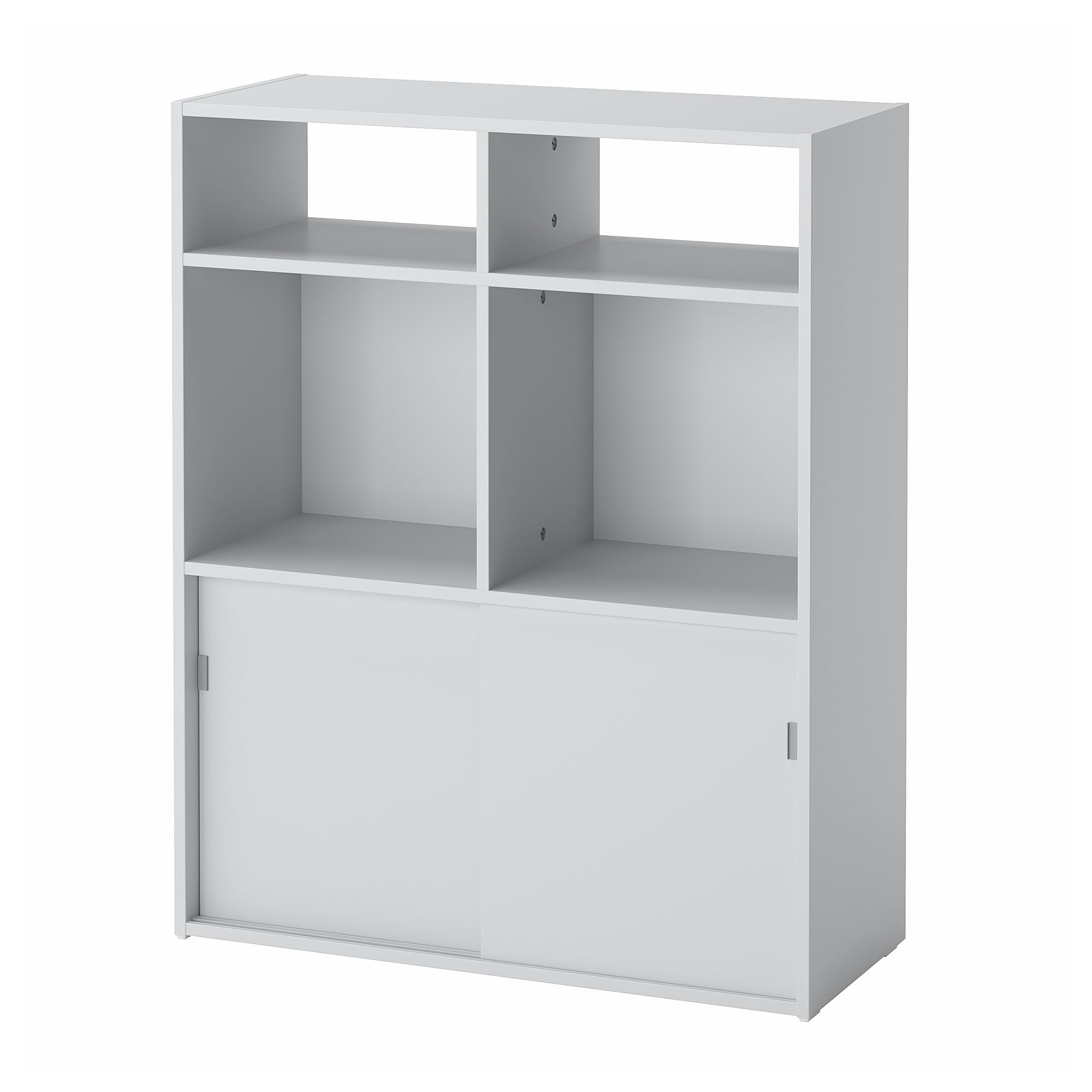 Étagère ouverte gris clair SPIKSMED 77x96x32 cm pour rangement salon