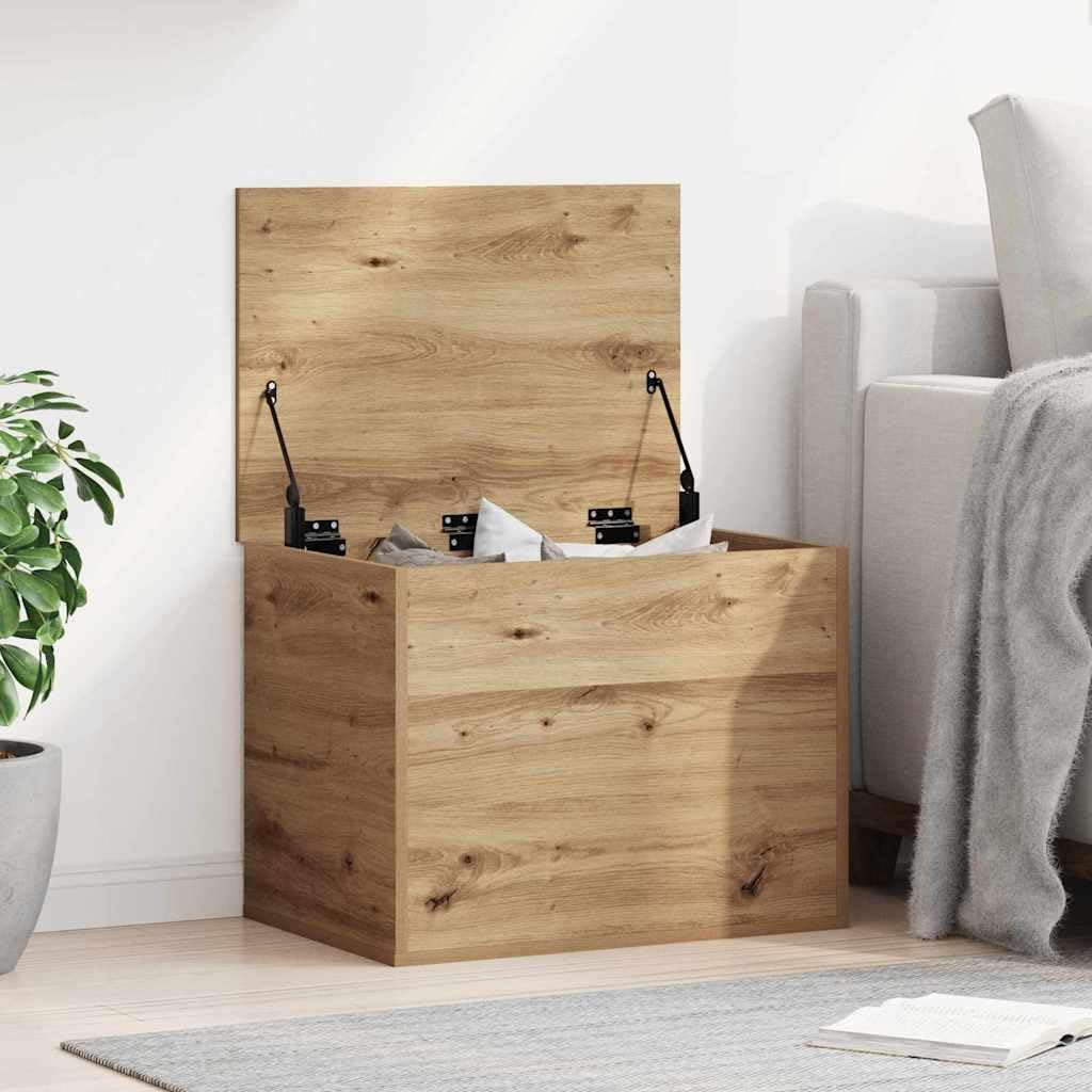 vidaXL Caja de Almacenamiento Roble Artisan 60 x 42 x 46 cm, Caja de Almacenamiento Moderna, Organizador Rectangular, Solución sin Desorden, Espacio Ample, Diseño Compacto