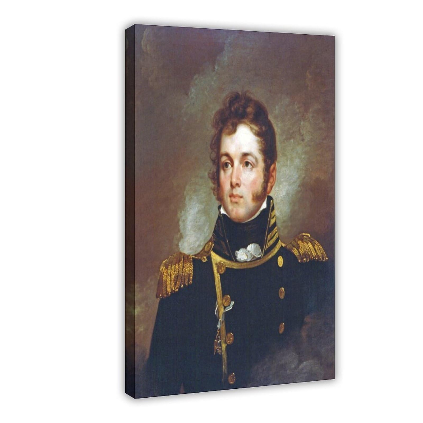 WCYB Navy Commodore Oliver Hazard Perry Portrait Posters Prints Canvas Deco Paintings Wall Art Hangable Frame 20" L X 30" W