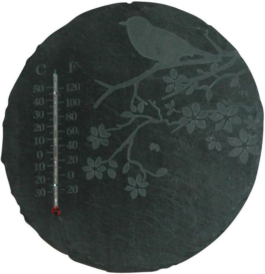 Esschert Design USA LS211 Round Slate Thermometer