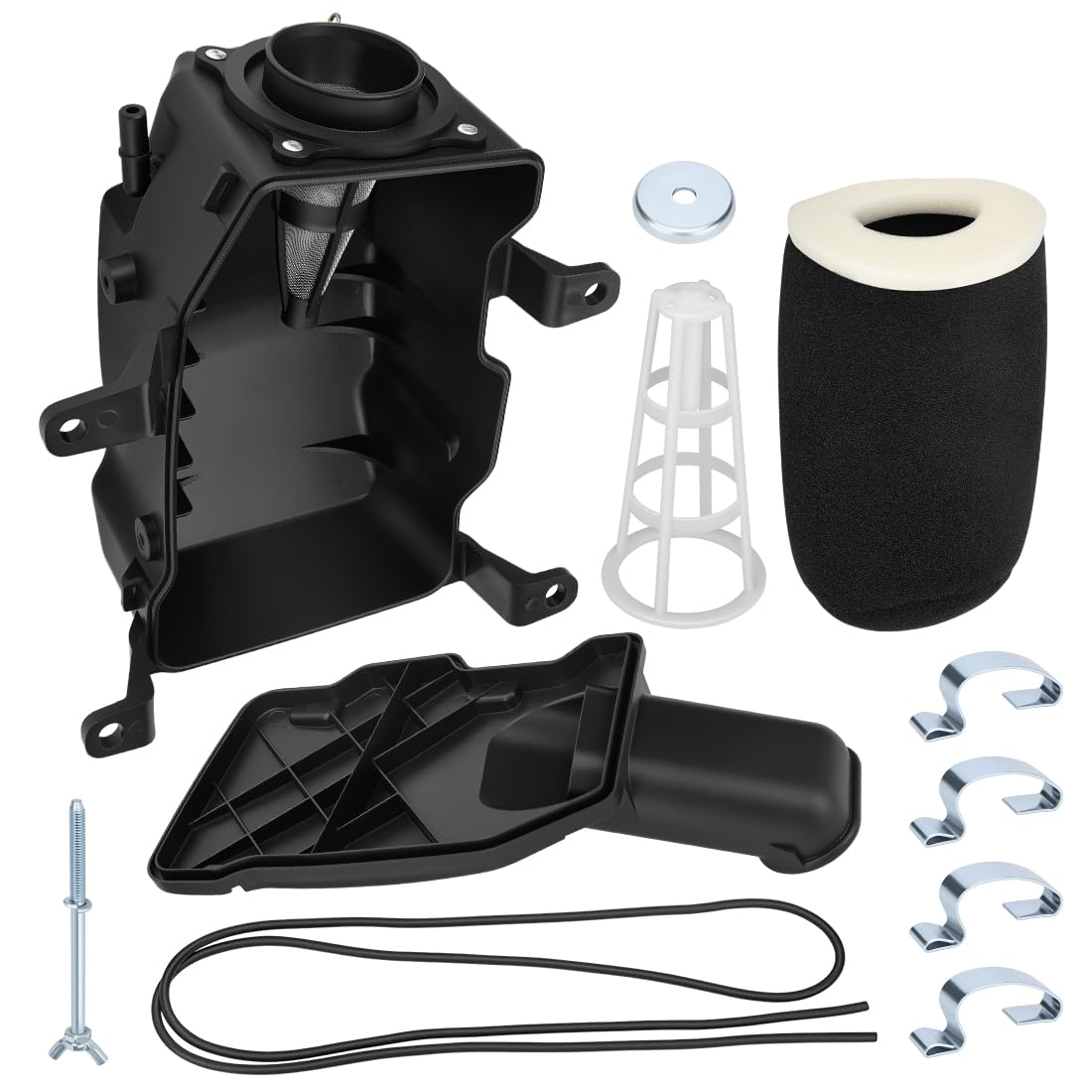 Kit completo de filtro de aire, caja del filtro de aire, tapa y soporte de rejilla apto para Yama-ha Raptor 700 700R YFM700 YFM700R 2006-2024