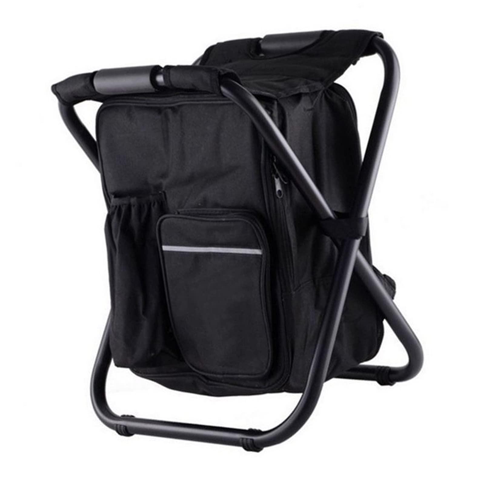 Yctze Tabouret de Came Pliant Léger avec Refroidisseur de Sac à Dos pour Voyager, Plage, RandonnéE et Pique-Nique - et Portable E (Blue) (Camouflage) (Black)