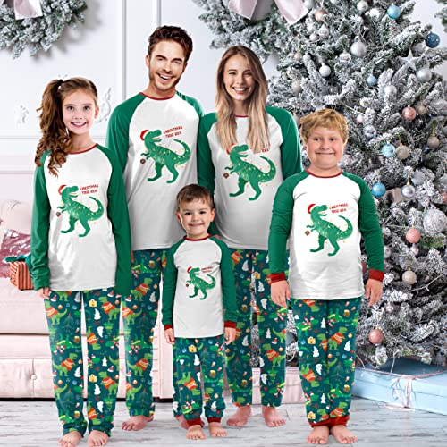 Sunnybuy PJ-22-DINOSAUR-4T Family Christmas Pjs Matching Sets,Holiday Pajamas Xmas Jammies thumb #5