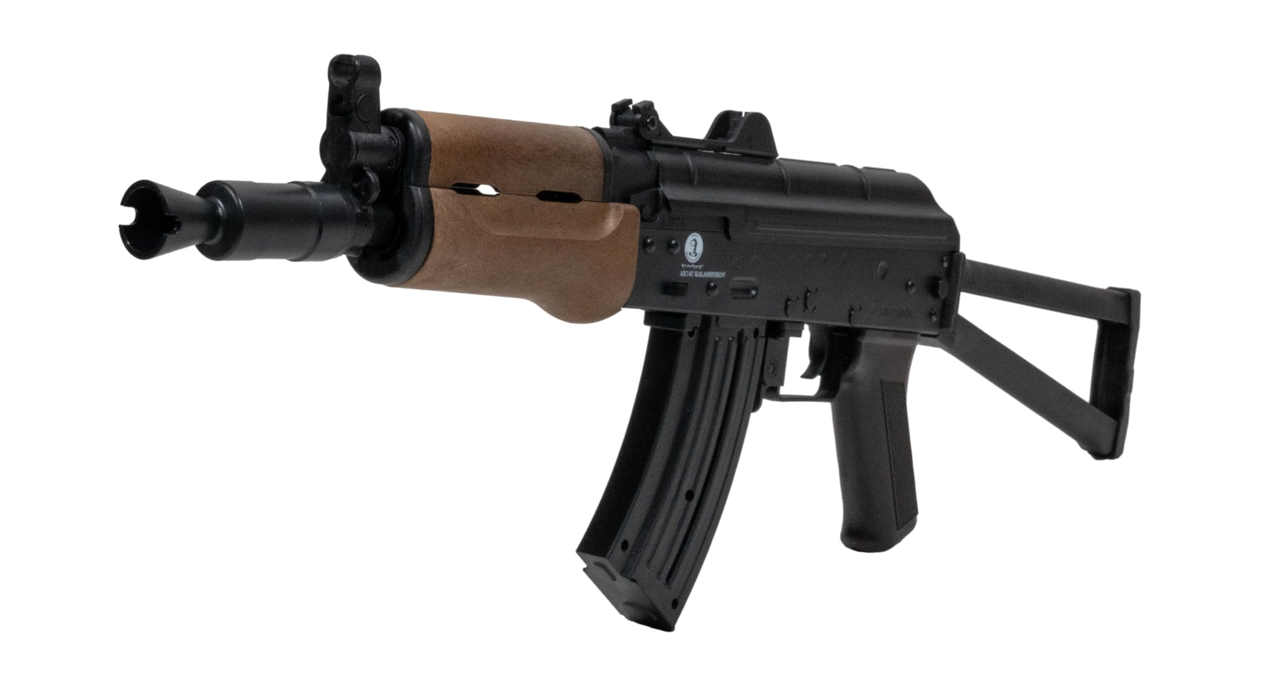 Rifle de Airsoft Kalashnikov AKS-74U - Modelo de Resorte - Armado Manual/Tiro único - Potencia 0,7 Julios