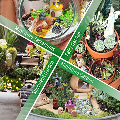 Dracarys Selected 100 Pieces Fairy Garden Accessories, Fairy Garden Kit, Fairy Garden Animals, Miniature Figurines, Micro Landscape Ornaments Kit, Garden Diy Kit, Environmental Resin #TOP2