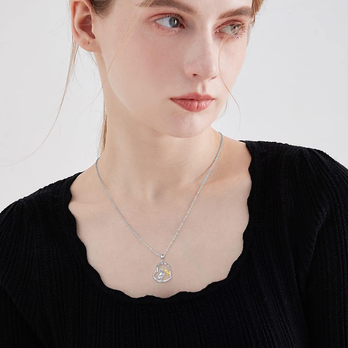 Horse/Bunny/Dog/Cat Necklace 925 Sterling Silver Women with Animal Pendant Necklace Jewelry Gifts for Women Animal Lovers - Image 3