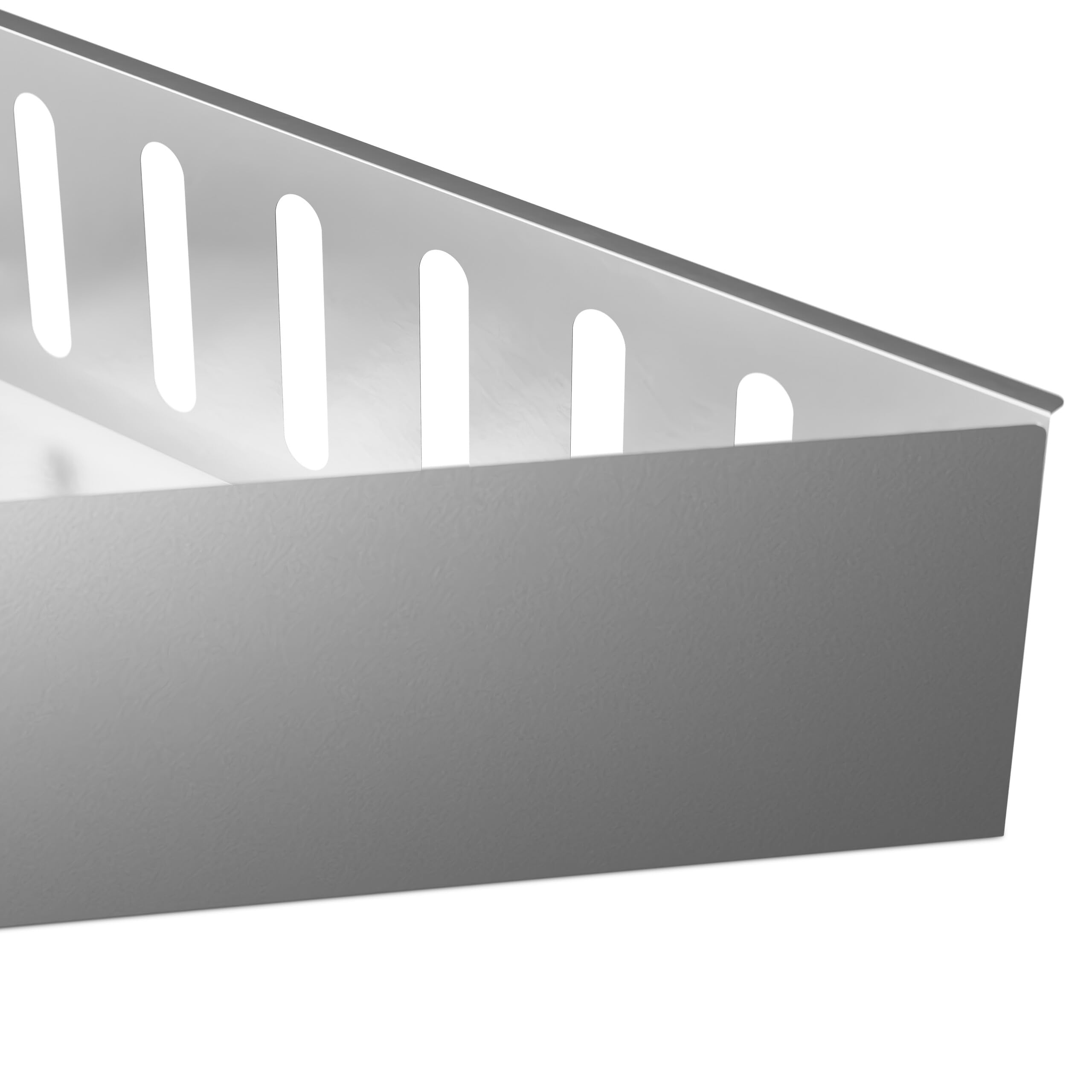 Relaxdays Paniers à Charbon Barbecue, 2 pièces, HLP: 7,5x38x12 cm, Barquette Cuisson directe & indirecte, Acier, argenté