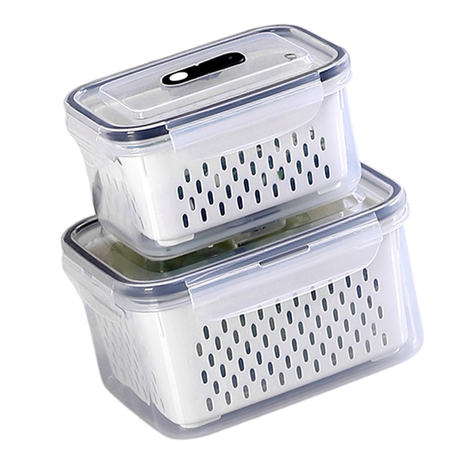 MICFENY Large Airtights Food Storage Container Accessory for Fridge Keep Fruits Vegetables Meat Long Time Use Dishwasher Safe