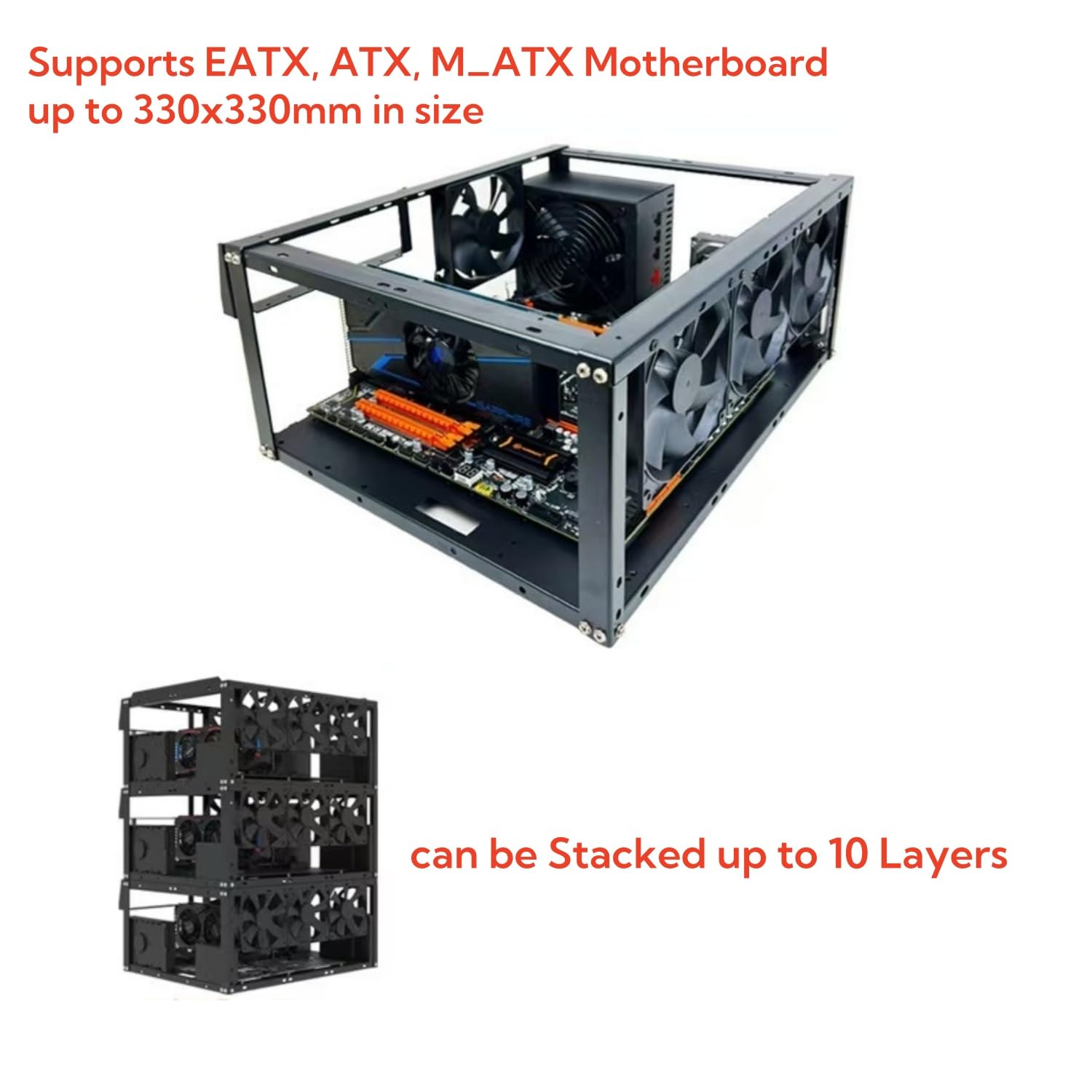 Amazon.com: Yeiwenl DIY Computer Case PC Frame Desktop Chassis